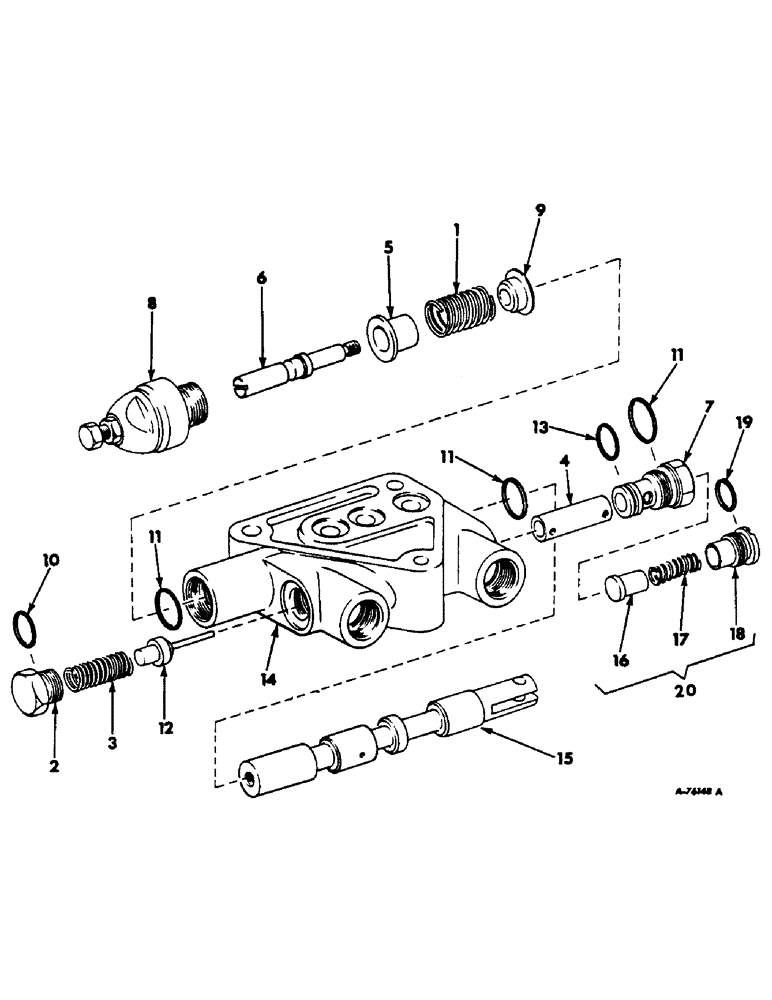 Схема запчастей Case IH 303 - (221) - PLATFORM AUTOMATIC CONTROL ATTACHMENT LIFT VALVE, SERIAL NO. 9428 AND ABOVE (58) - ATTACHMENTS/HEADERS