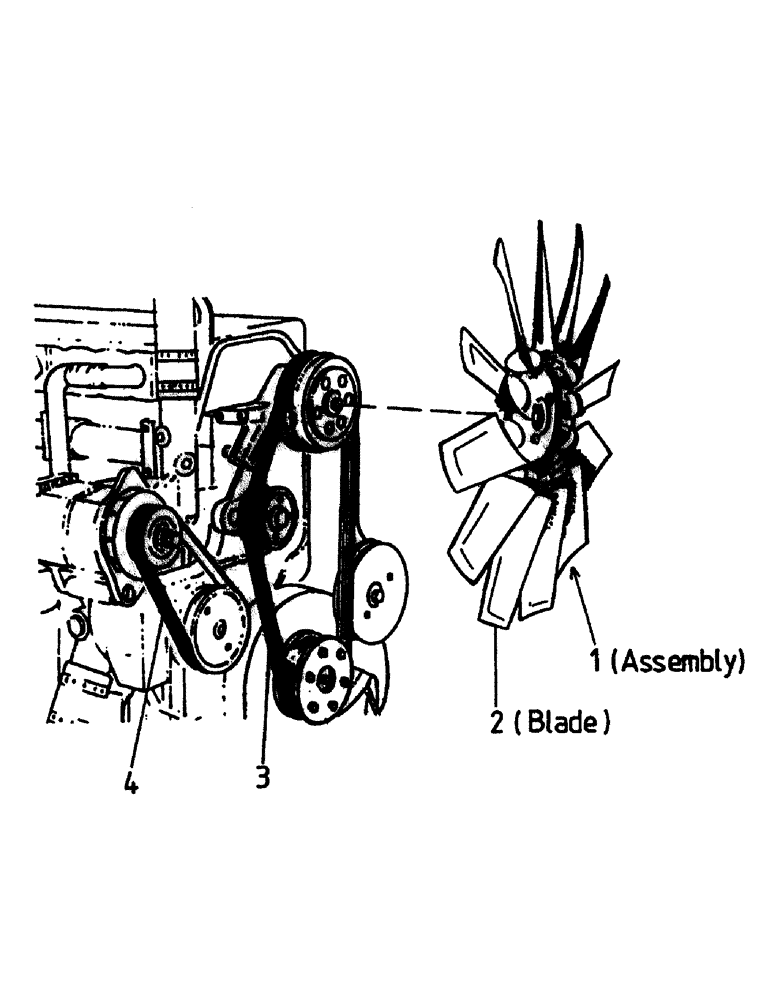 Схема запчастей Case IH 7700 - (C02-06) - COOLING FAN AND DRIVE BELTS, L10/M11 Engine & Engine Attachments