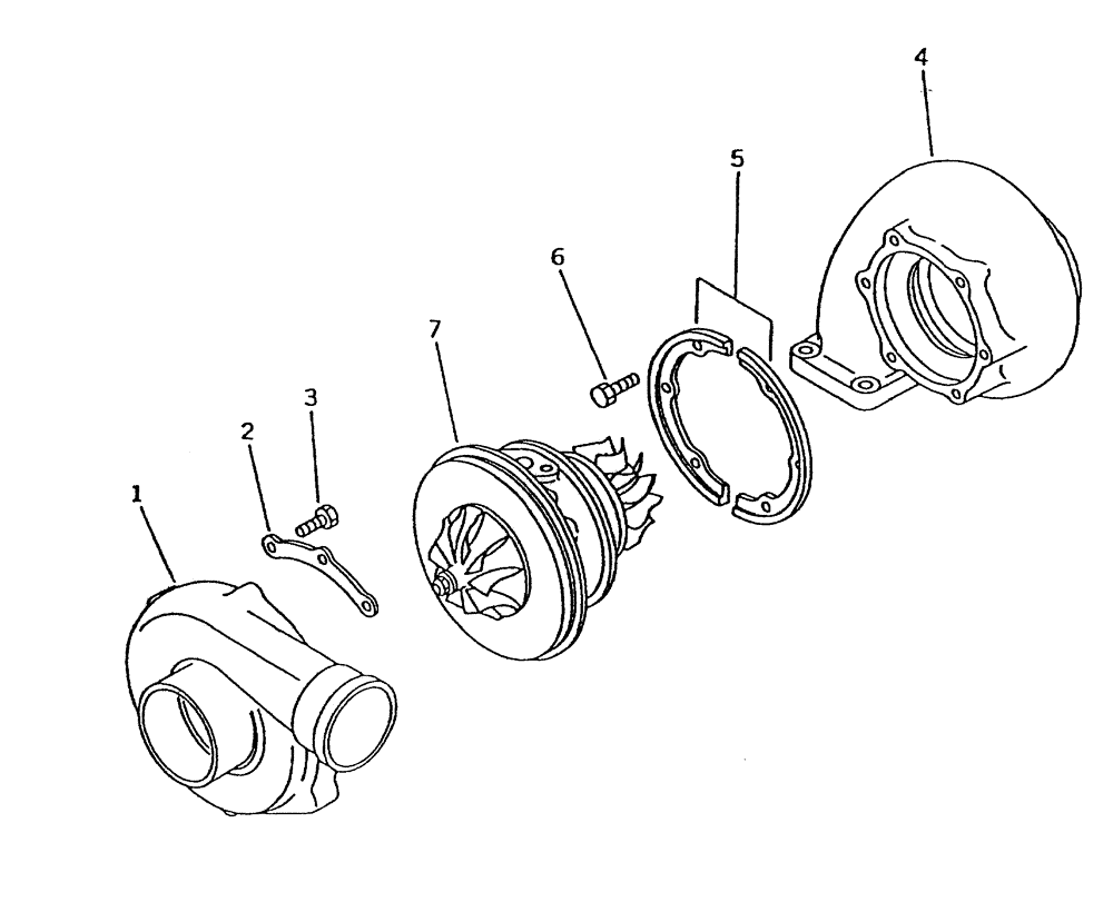 Схема запчастей Case IH 7000 - (C01-06) - TURBOCHARGER (KOMATSU) Engine & Engine Attachments