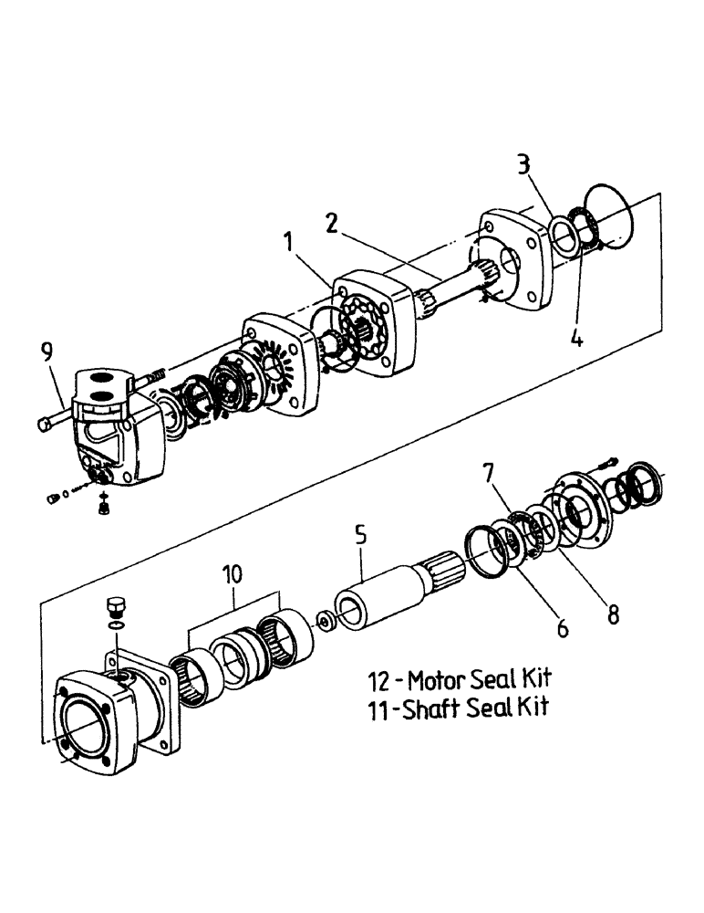 Схема запчастей Case IH 7000 - (B03-09) - HYDRAULIC MOTOR, 10000 CHAR-LYNN, 29/40 CUBIC INCHES Hydraulic Components & Circuits