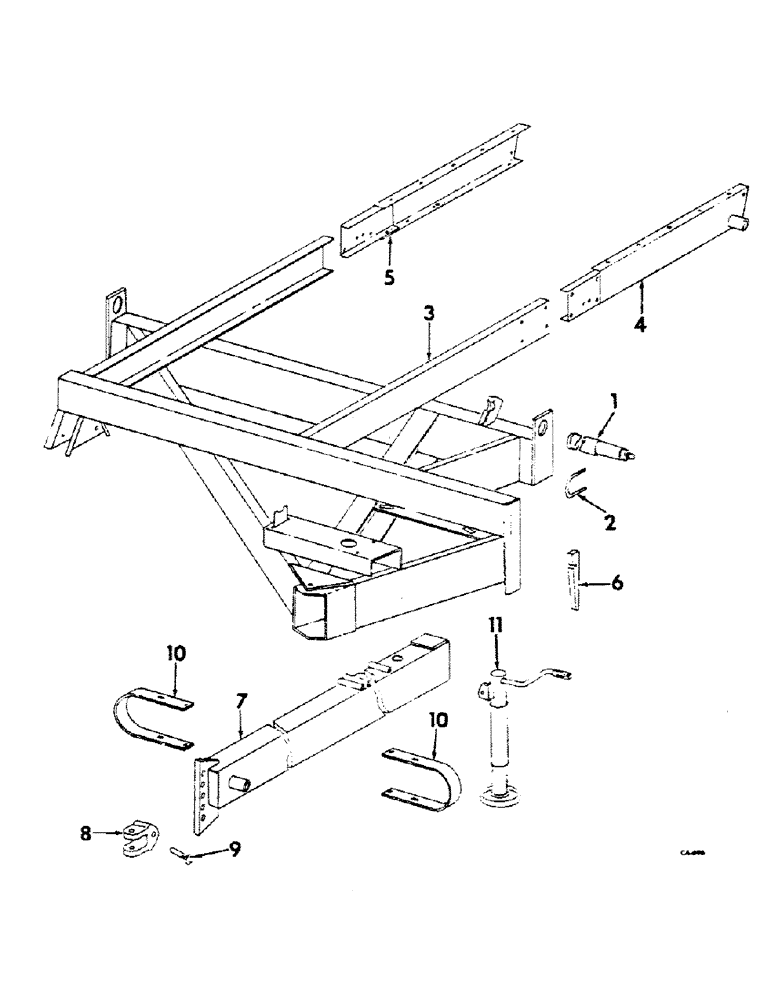 Схема запчастей Case IH 914 - (09-02) - FRAME, MAIN FRAME, AXLE, TONGUE HITCH AND HOIST (12) - FRAME