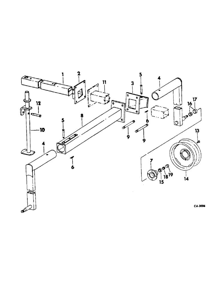 Схема запчастей Case IH 153 - (AP-12) - TRANSPORT ATTACHMENT, 1972 AND SINCE 
