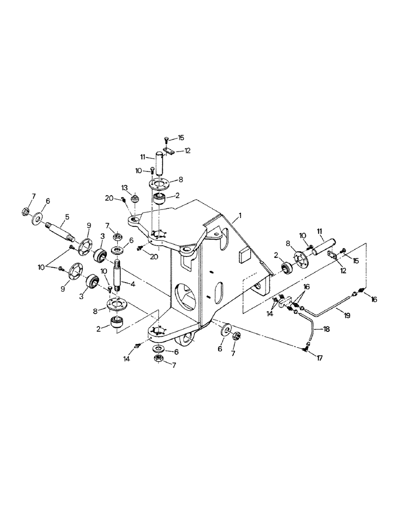 Схема запчастей Case IH CP-1400 - (06-6) - CENTER YOKE (12) - FRAME