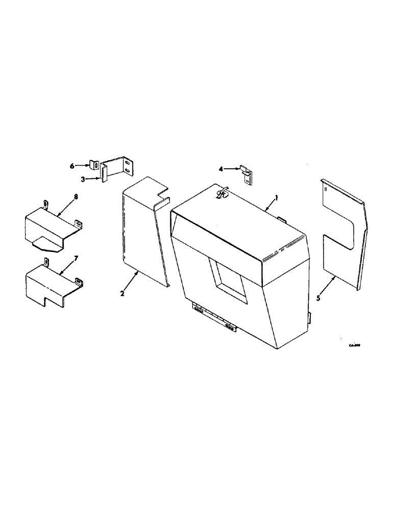 Схема запчастей Case IH 950 - (C-08) - SHIELDS AND SUPPORTS 