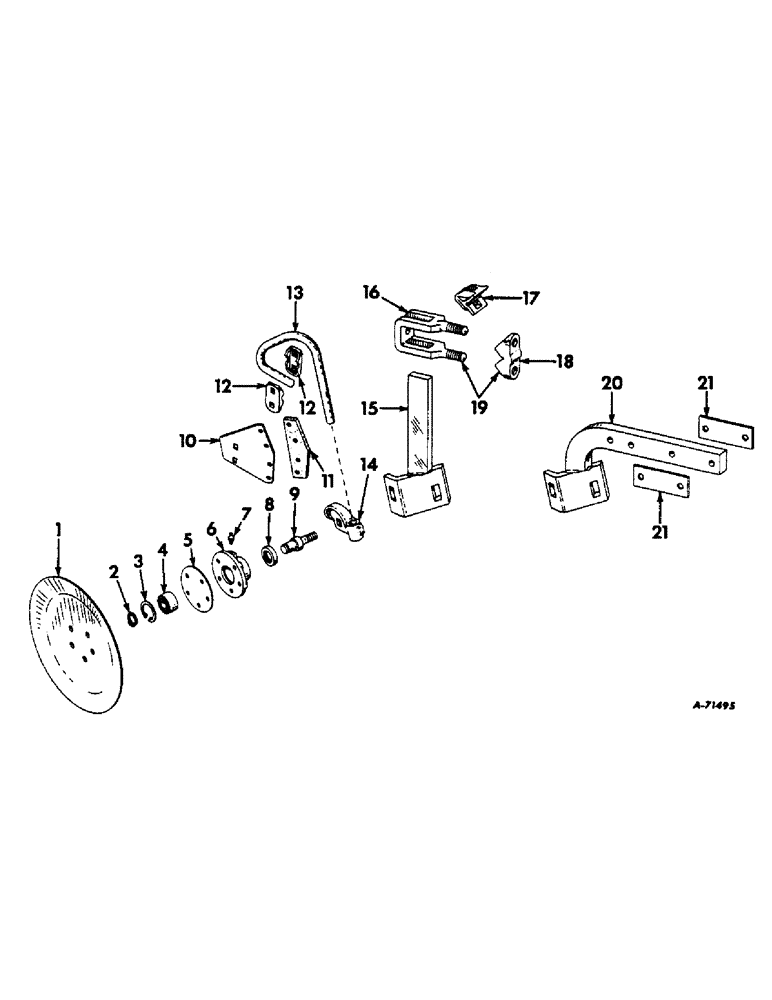 Схема запчастей Case IH 184 - (A-28) - DISK FURROWING ATTACHMENT AND SCRAPER 