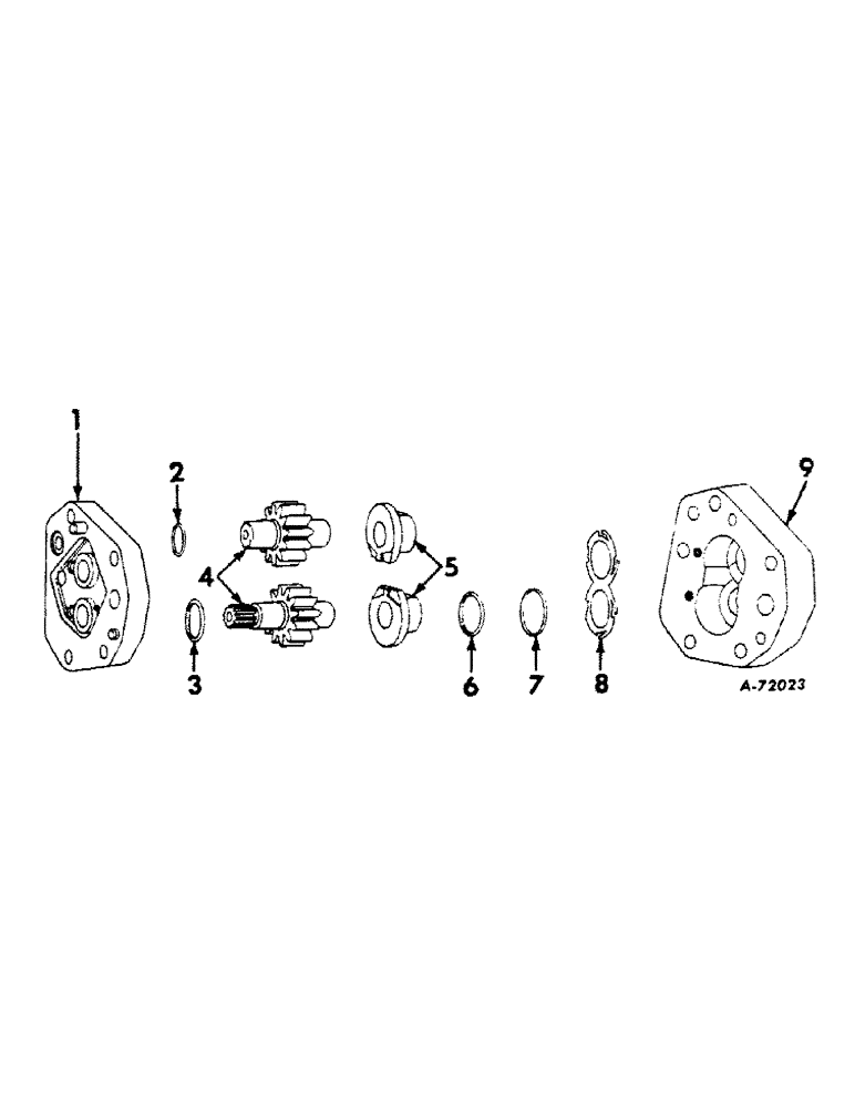 Схема запчастей Case IH 606 - (147) - HYDRAULIC SYSTEM, HYDRAULIC GEAR PUMP, THOMPSON, 4.5 OR 7 G.P.M. (07) - HYDRAULIC SYSTEM