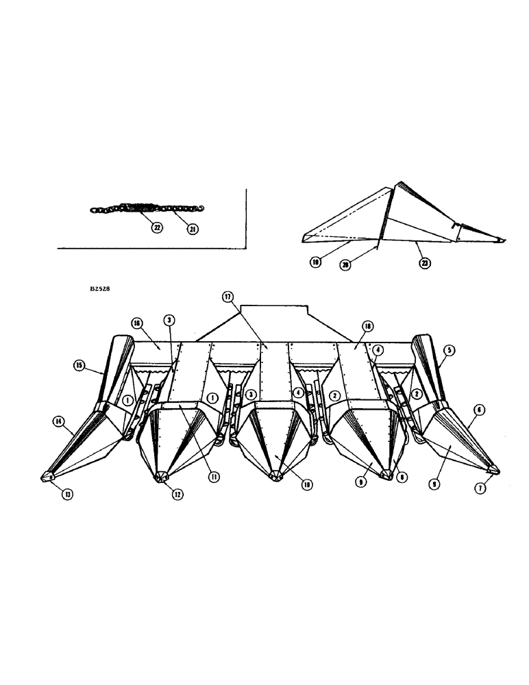Схема запчастей Case IH 304 - (58) - STALKWAY AND FLOATING POINTS - 304 (58) - ATTACHMENTS/HEADERS