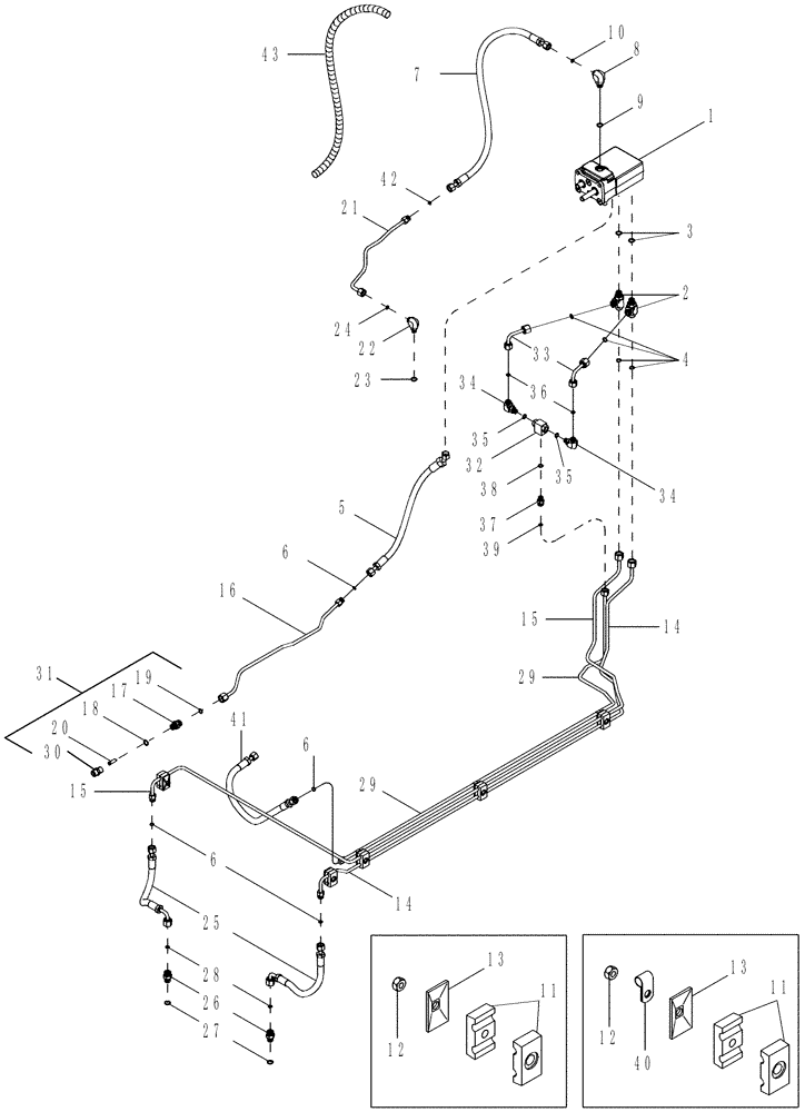 Схема запчастей Case IH MX210 - (07-04) - BRAKES - HYDRAULIC SYSTEM, WITH PNEUMATIC TRAILER BRAKES (07) - BRAKES