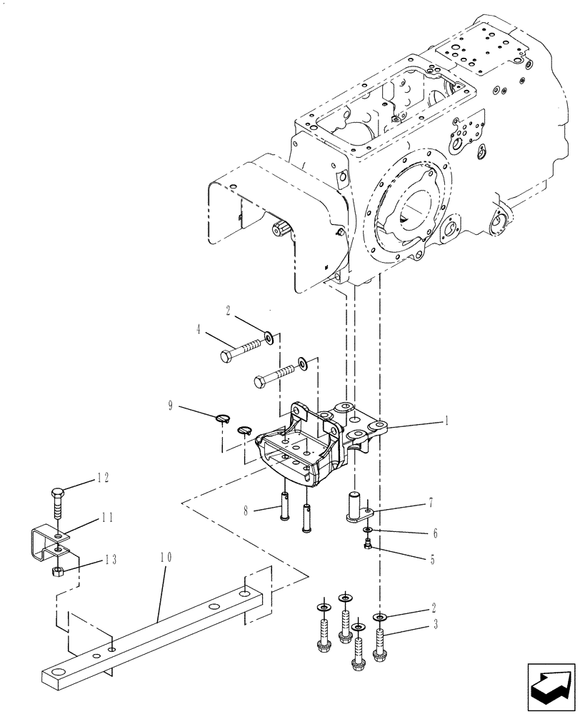 Схема запчастей Case IH FARMALL 45 - (09.01) - DRAWBAR (09) - IMPLEMENT LIFT