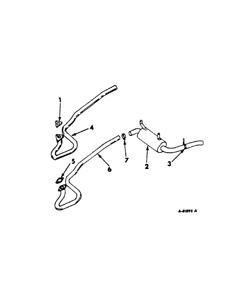 Схема запчастей Case IH BC-144 - (H-31[A]) - EXHAUST SYSTEM, UNDERSLUNG, B-414 TRACTORS 
