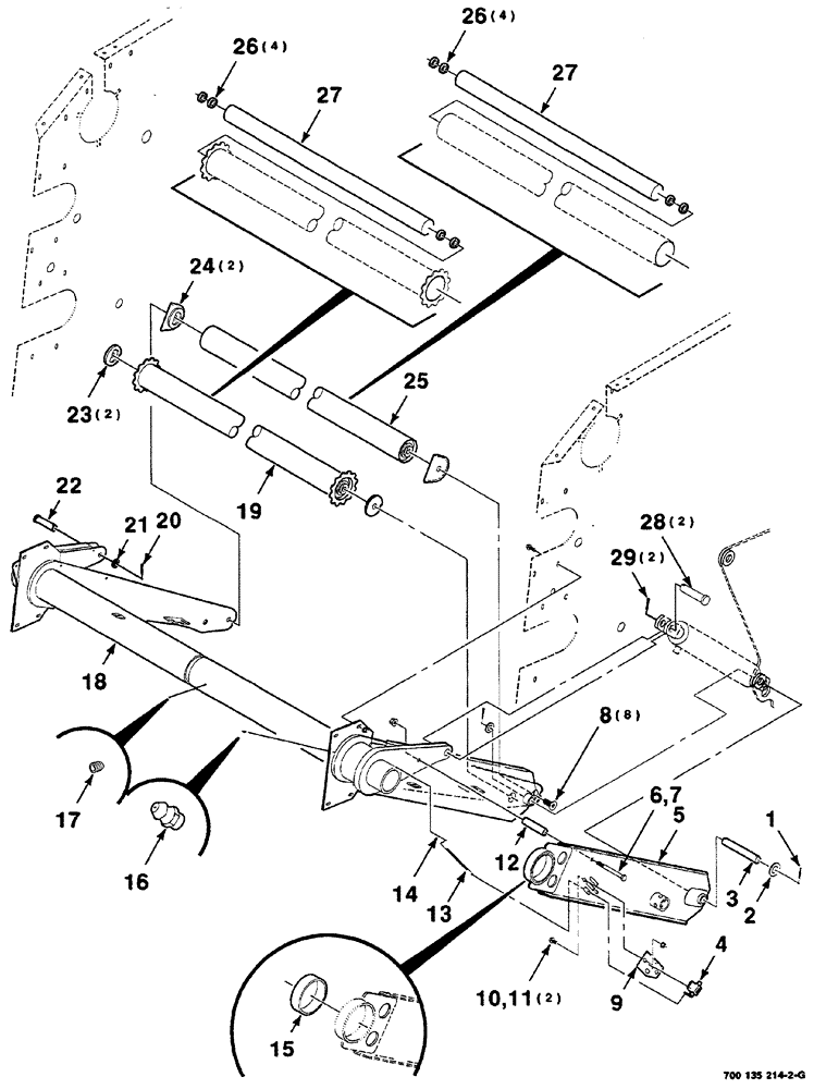 Схема запчастей Case IH RS561 - (06-012) - BALE TENSIONING ROLLER ASSEMBLY (S.N. CFH0156001 THRU CFH0156399) (13) - FEEDER