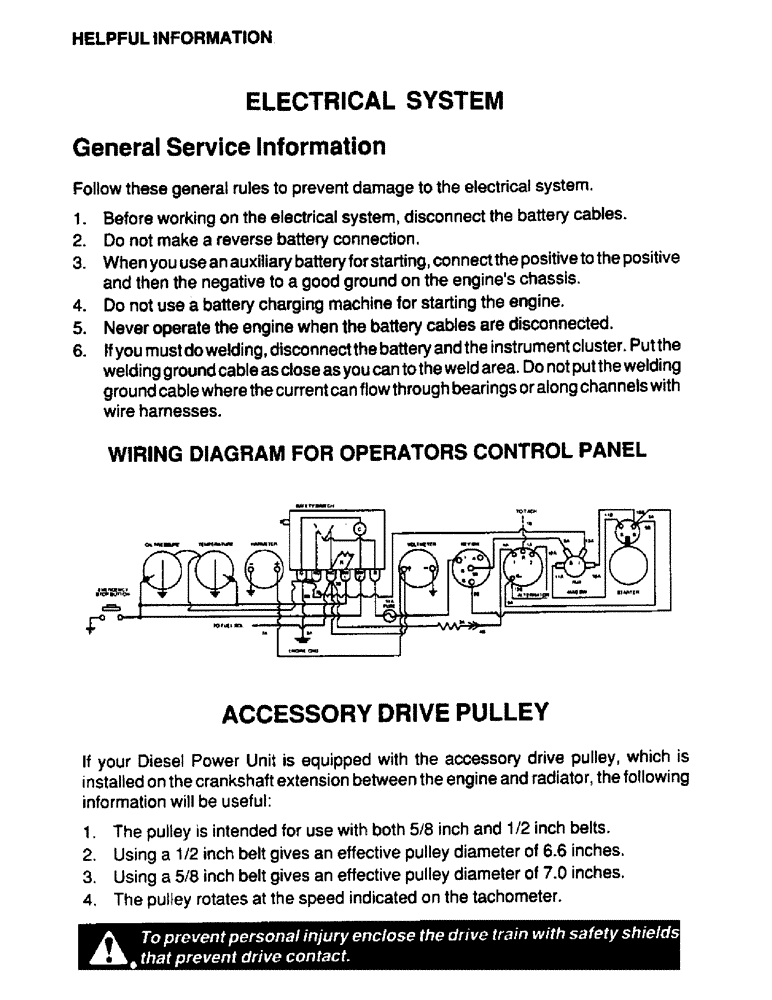 Схема запчастей Case IH 6590TA - (044) - HELPFUL INFORMATION, ELECTRICAL SYSTEM 