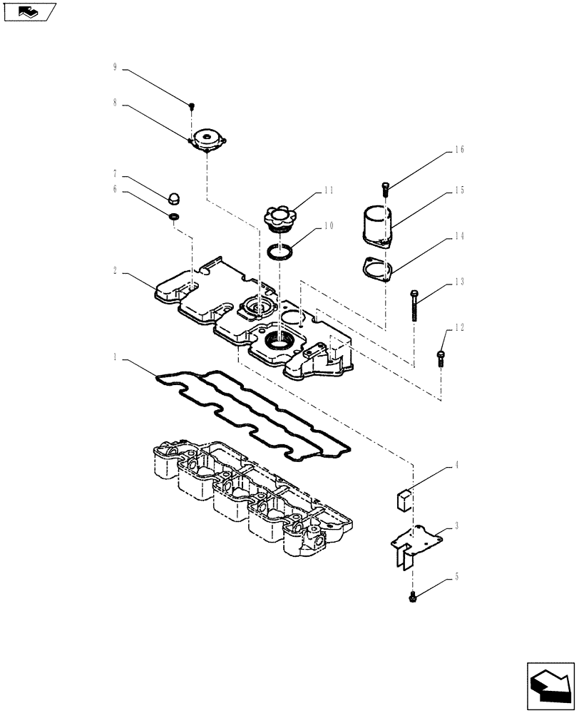 Схема запчастей Case IH FARMALL 45A - (10.103.03) - CYLINDER HEAD - COVER (10) - ENGINE