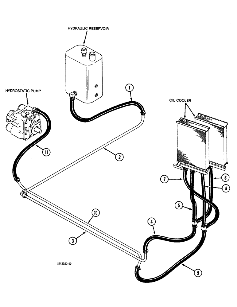Схема запчастей Case IH 1680 - (1-016) - PICTORIAL INDEX, OIL COOLER SYSTEM, RICE (00) - PICTORIAL INDEX