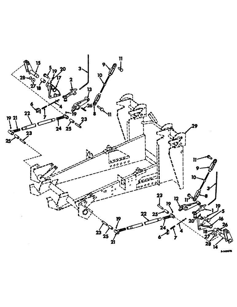 Схема запчастей Case IH 234 - (A-04) - BASIC CORN HARVESTER, ROCKSHAFT LIFT (58) - ATTACHMENTS/HEADERS