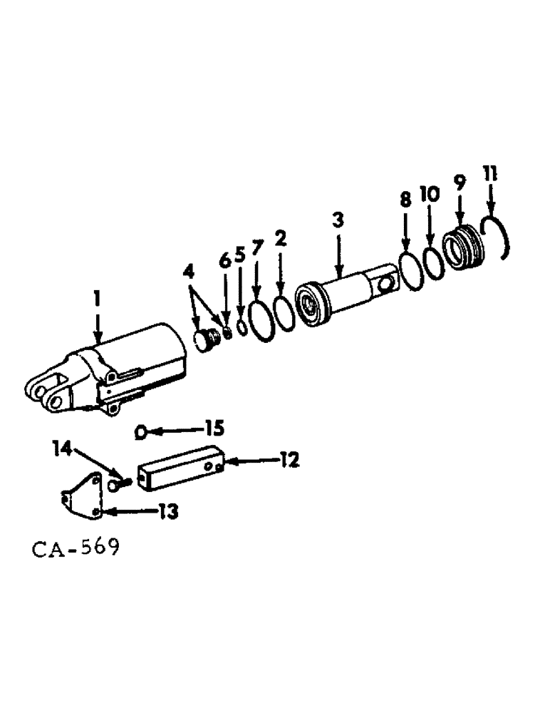 Схема запчастей Case IH HYDRO 186 - (07-09) - DRIVE TRAIN, PUMP SERVO CYLINDER (04) - Drive Train