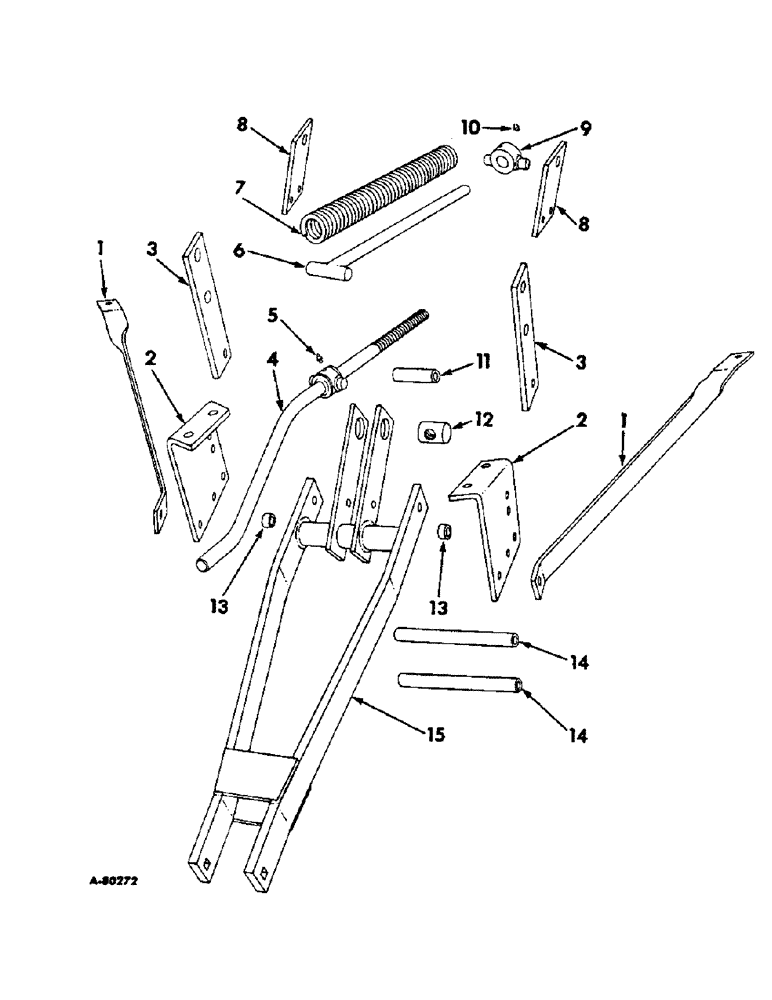 Схема запчастей Case IH 37 - (D-24) - SPRING CUSHIONED HITCH ATTACHMENT 