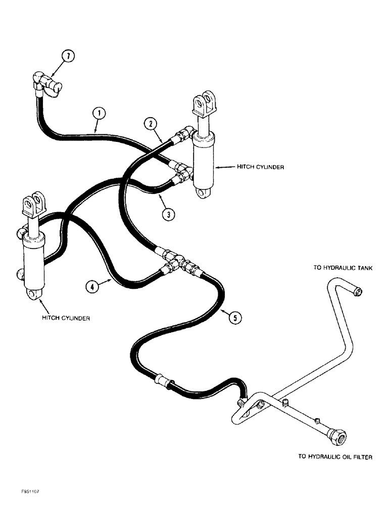 Схема запчастей Case IH 9370 QUADTRAC - (1-22) - PICTORIAL INDEX, MANUAL CONTROLLED HITCH HYDRAULICS (00) - PICTORIAL INDEX