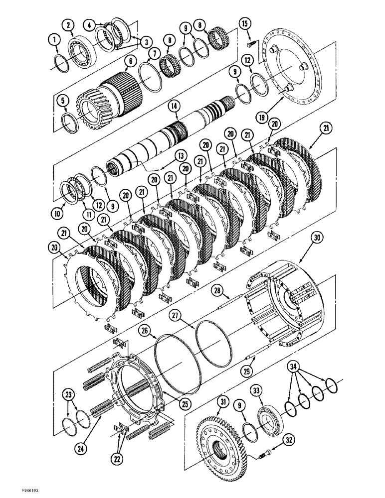 Схема запчастей Case IH 9390 - (6-058) - 12 SPEED SYNCHROSHIFT TRANSMISSION ASSEMBLY, INPUT SHAFT (06) - POWER TRAIN
