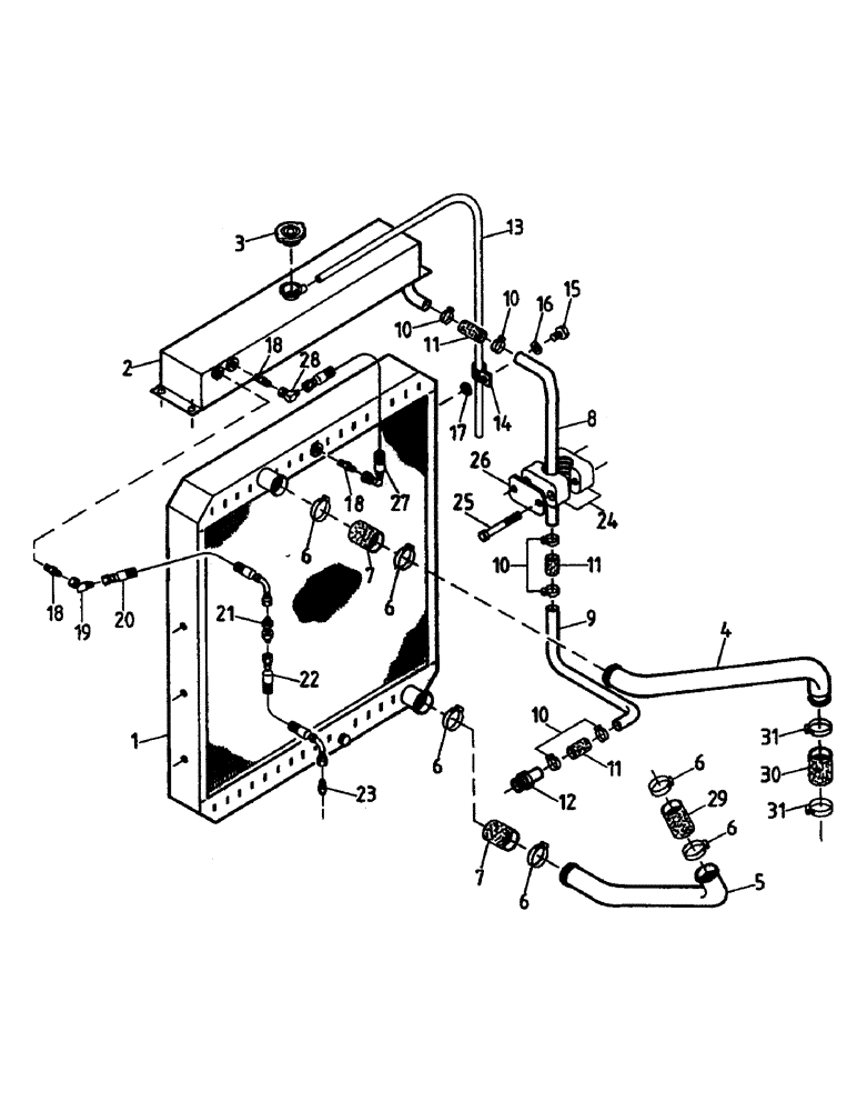 Схема запчастей Case IH 7000 - (C02-07) - WATER RADIATOR, L10/M11-330 Engine & Engine Attachments