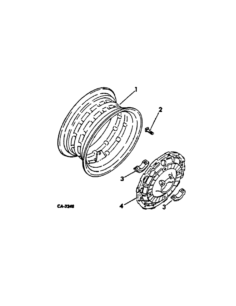 Схема запчастей Case IH 966 - (15-03[A]) - WHEELS AND TRACTION, REAR WHEELS, 42 INCH, FOR 766, 966 AND HYDRO 100 TRACTORS Wheels & Traction