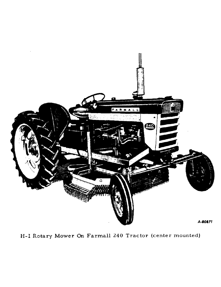 Схема запчастей Case IH H-1 - (M-1) - H-1 ROTARY MOWER ON FARMALL 240 TRACTOR 