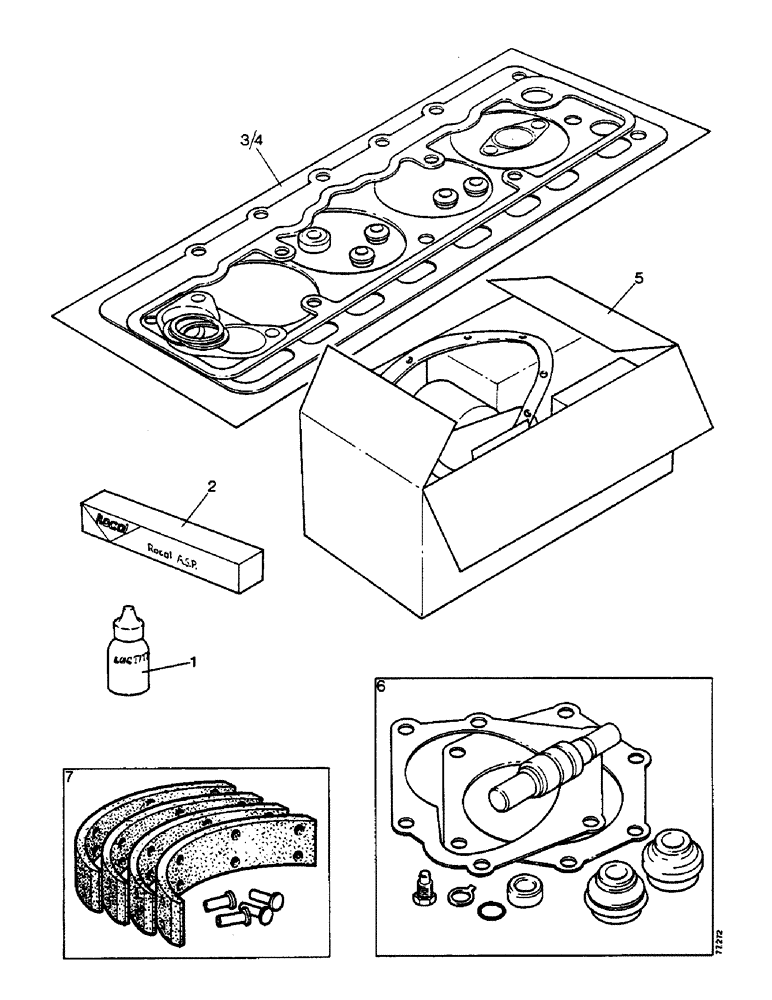 Схема запчастей Case IH 885 - (N10) - DECALS AND SERVICE PARTS, SEALANTS AND PASTES, ALL MODELS Service Parts
