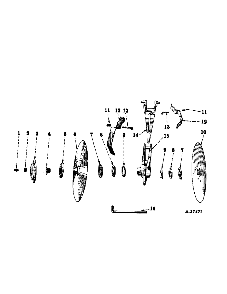 Схема запчастей Case IH 251 - (X-11) - DOUBLE DISK OPENER AND BOOT 