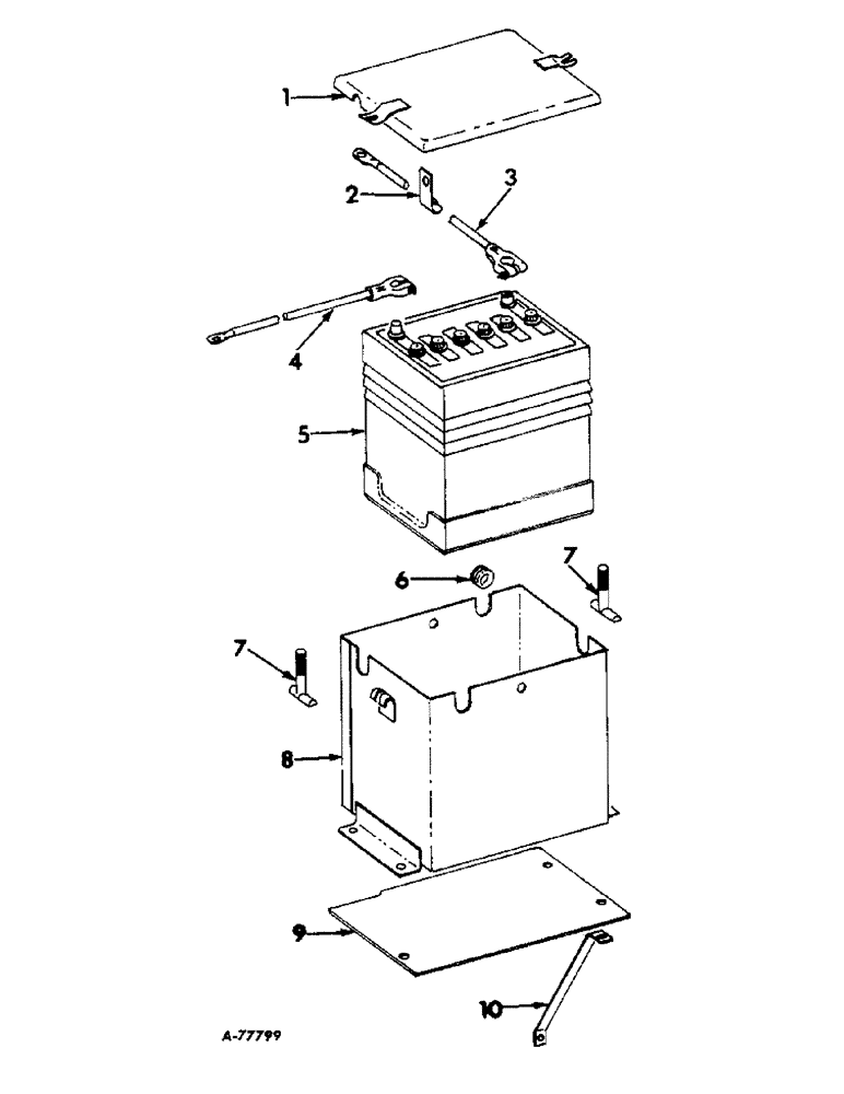 Схема запчастей Case IH 47 - (B-55) - WISCONSIN ENGINE ATTACHMENT ELECTRICAL SYSTEM, 12 VOLT 