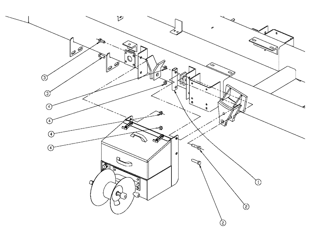 Схема запчастей Case IH 438 - (13-006) - PRESSURE WASHER MOUNT Pressure Washer