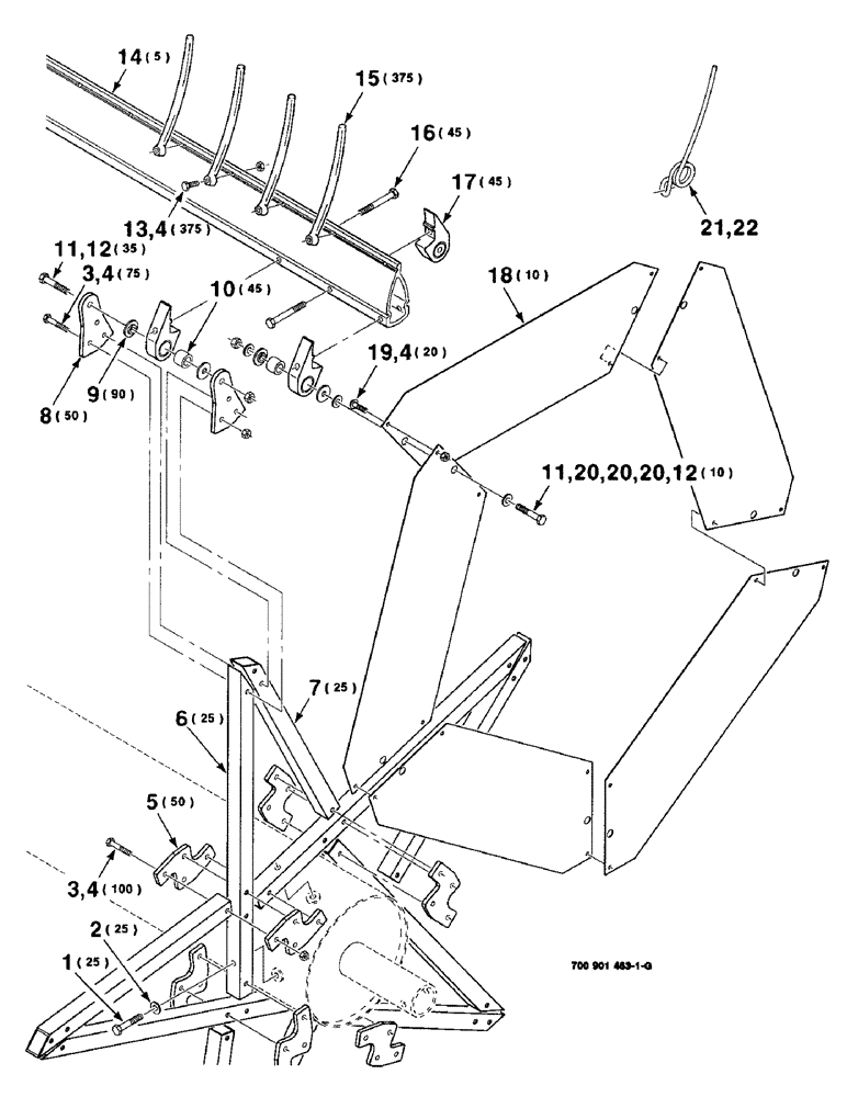 Схема запчастей Case IH 8820 - (3-16) - REEL ASSY., 25, PICKUP W/ BUSHING BEARING, 25 PICKUP REEL COMPLETE, INCLUDES PAGES 3-16 THRU 3-18 (09) - CHASSIS