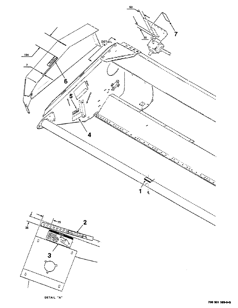 Схема запчастей Case IH 8840 - (9-02) - DECAL AND LOCATION DIAGRAM - RIGHT (90) - PLATFORM, CAB, BODYWORK AND DECALS