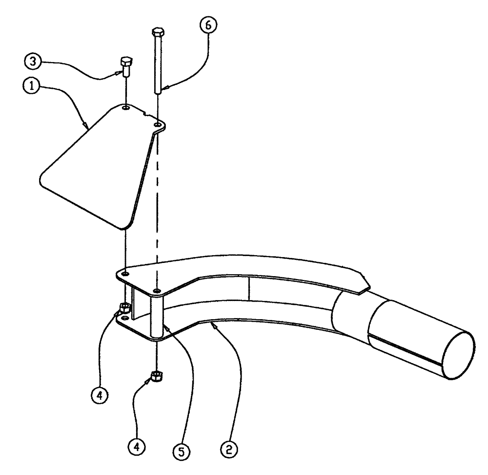 Схема запчастей Case IH 438 - (04-030) - DEFLECTOR ASSY, 2.5”, LH Boom Group