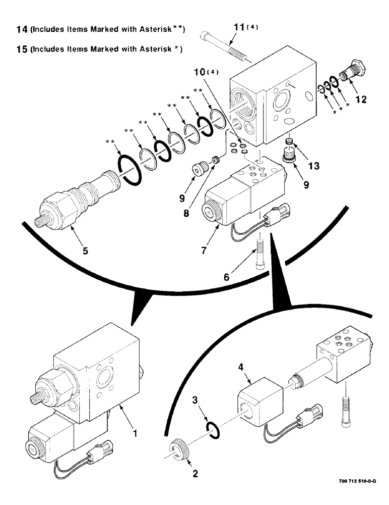 Схема запчастей Case IH 8850 - (08-16) - HYDRAULIC SHUT OFF VALVE ASSEMBLY (700713510 HYDRAULIC SHUT OFF VALVE COMPLETE) (08) - HYDRAULICS