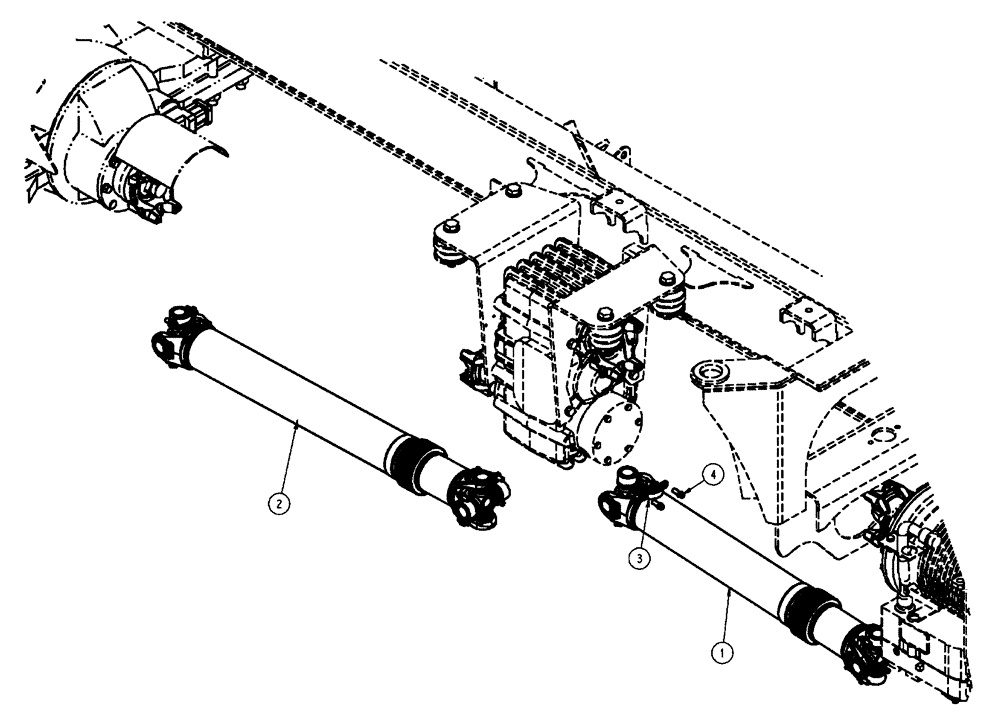 Схема запчастей Case IH FLX3510 - (03-010) - DRIVELINE GROUP WITH AUX TRANSMISSION, FLX3010 & FLX3510 (03) - TRANSMISSION