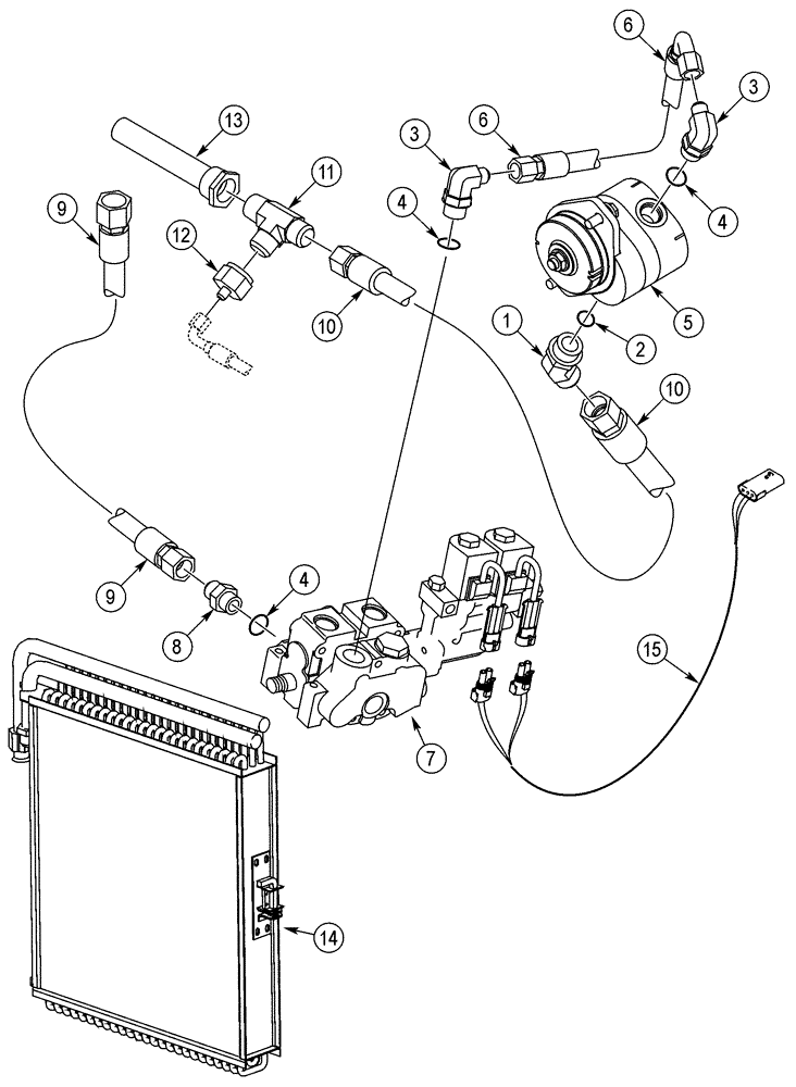 Схема запчастей Case IH 75XT - (08-27) - HYDRAULICS, ATTACHMENT - HIGH FLOW, GEAR (08) - HYDRAULICS