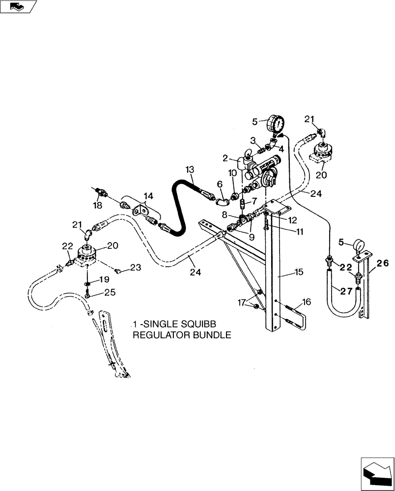 Схема запчастей Case IH 3200 - (75.200.14) - SINGLE SQUIBB BUNDLE WITH. (2) MANIFOLD (75) - SOIL PREPARATION