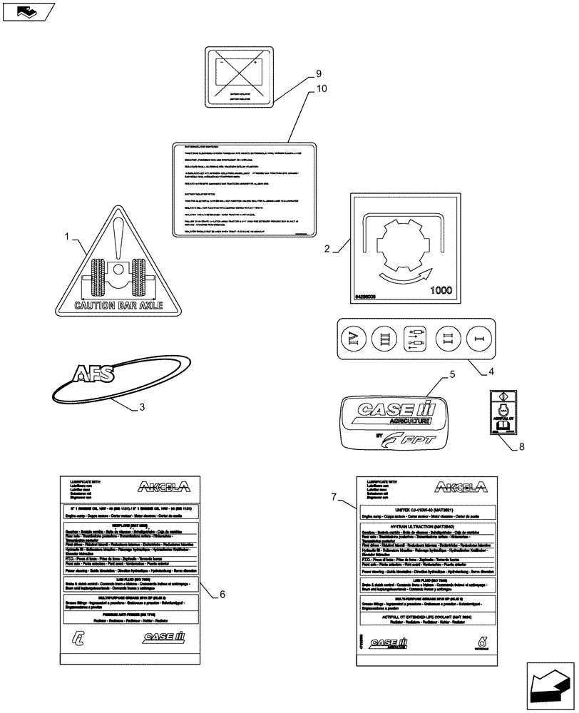 Схема запчастей Case IH PUMA 160 - (90.108.04) - DECALS (90) - PLATFORM, CAB, BODYWORK AND DECALS