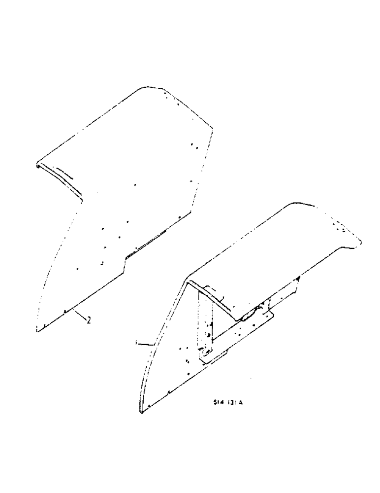 Схема запчастей Case IH 674 - (13-05) - REAR FENDERS, FLAT TOP (05) - SUPERSTRUCTURE