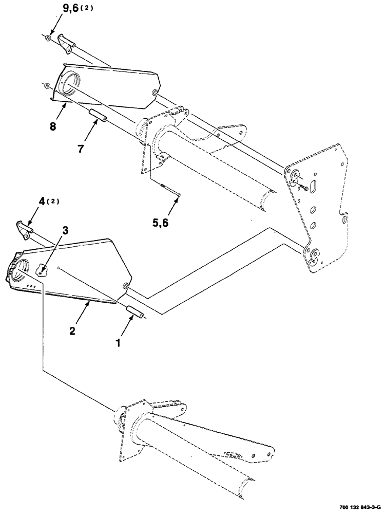 Схема запчастей Case IH RS561 - (06-022) - TENSIONING MOUNTING ASSEMBLY (RIGHT) (S.N. CFH0156400 AND LATER) (13) - FEEDER