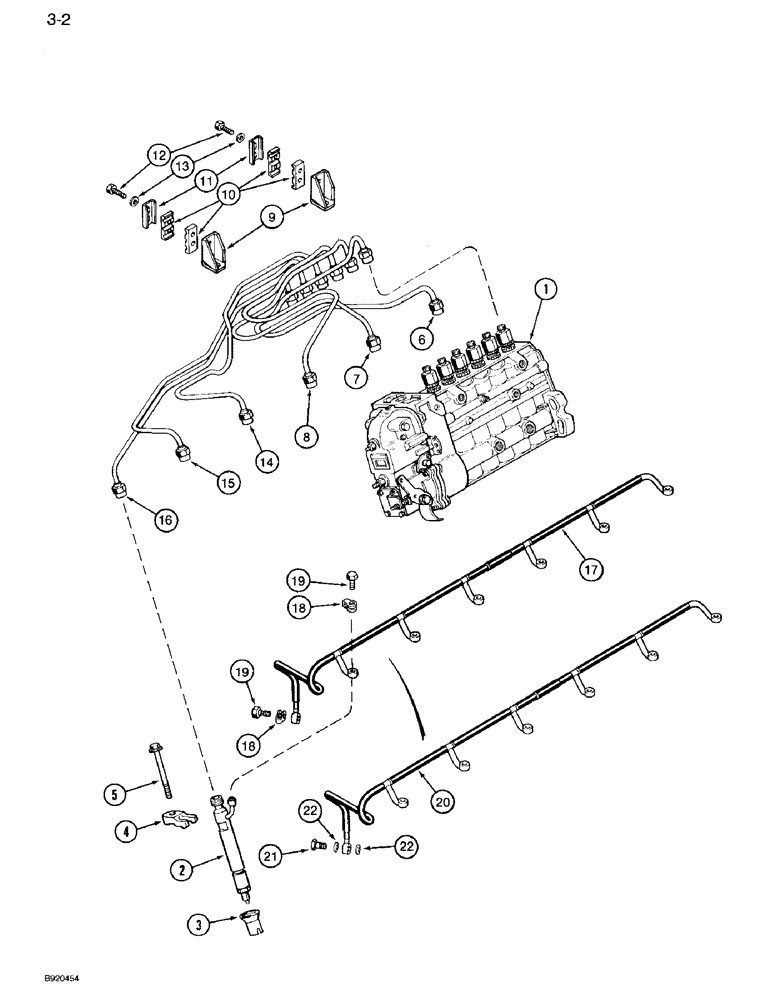 Схема запчастей Case IH 7120 - (3-02) - FUEL INJECTION SYSTEM, 6T-830 ENGINE (03) - FUEL SYSTEM