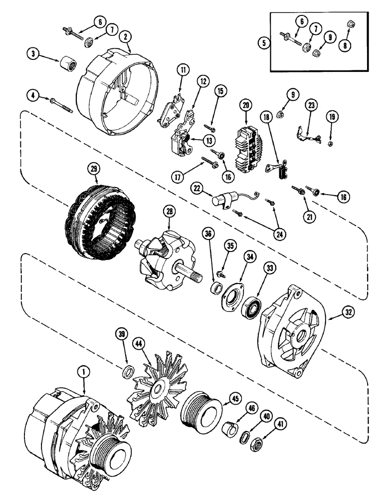 Схема запчастей Case IH 1896 - (4-090) - A181678 ALTERNATOR (04) - ELECTRICAL SYSTEMS