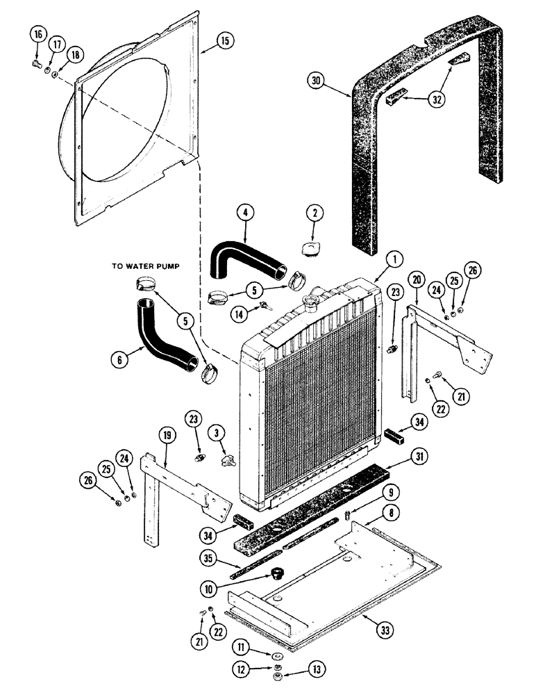Схема запчастей Case IH 2594 - (2-02) - RADIATOR AND ATTACHING PARTS (02) - ENGINE