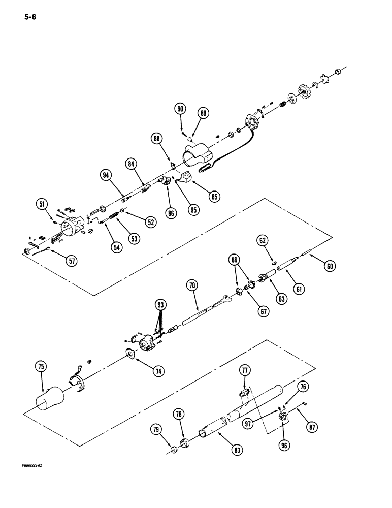 Схема запчастей Case IH 9180 - (5-06) - STEERING COLUMN ASSEMBLY, (CONT) (05) - STEERING