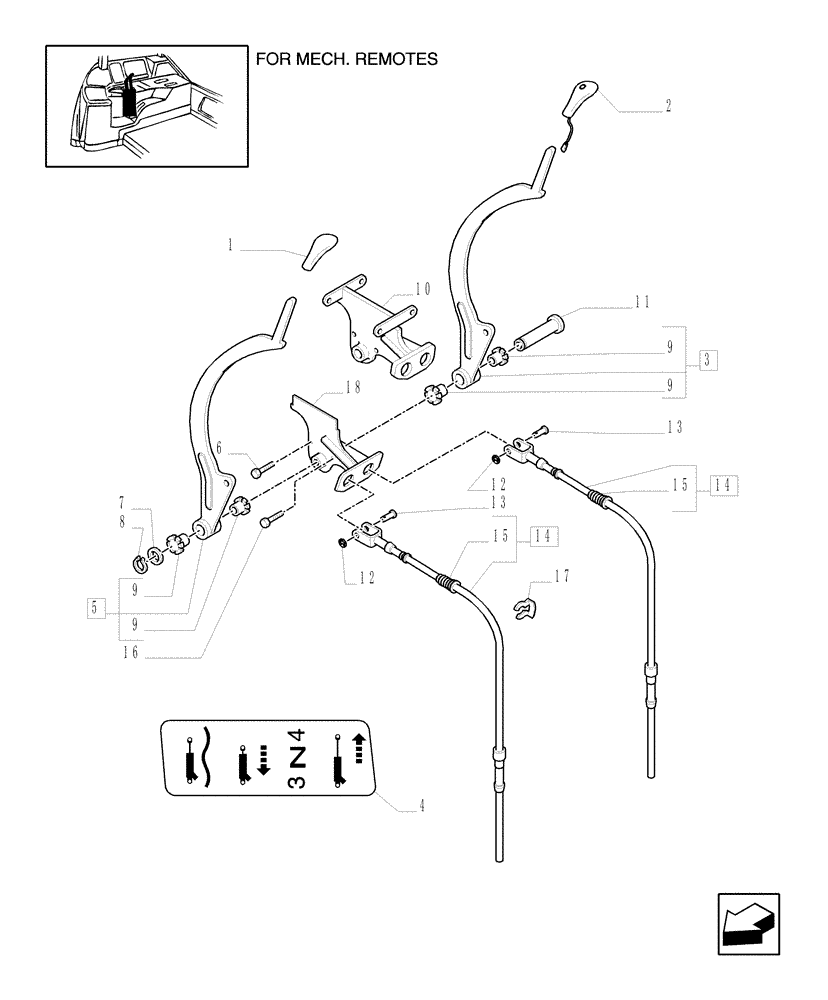 Схема запчастей Case IH MXU115 - (1.96.2/19) - (VAR.790) RIGHT-HAND TIE ROD AND ADJUSTABLE HYDRAULIC STRUT - CONTROL VALVE CONTROLS (10) - OPERATORS PLATFORM/CAB