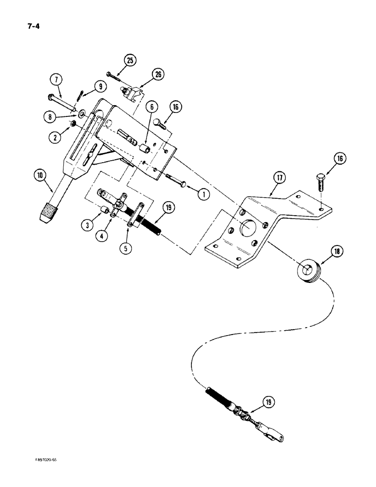 Схема запчастей Case IH 9170 - (7-04) - PARK BRAKE CONTROLS (07) - BRAKES