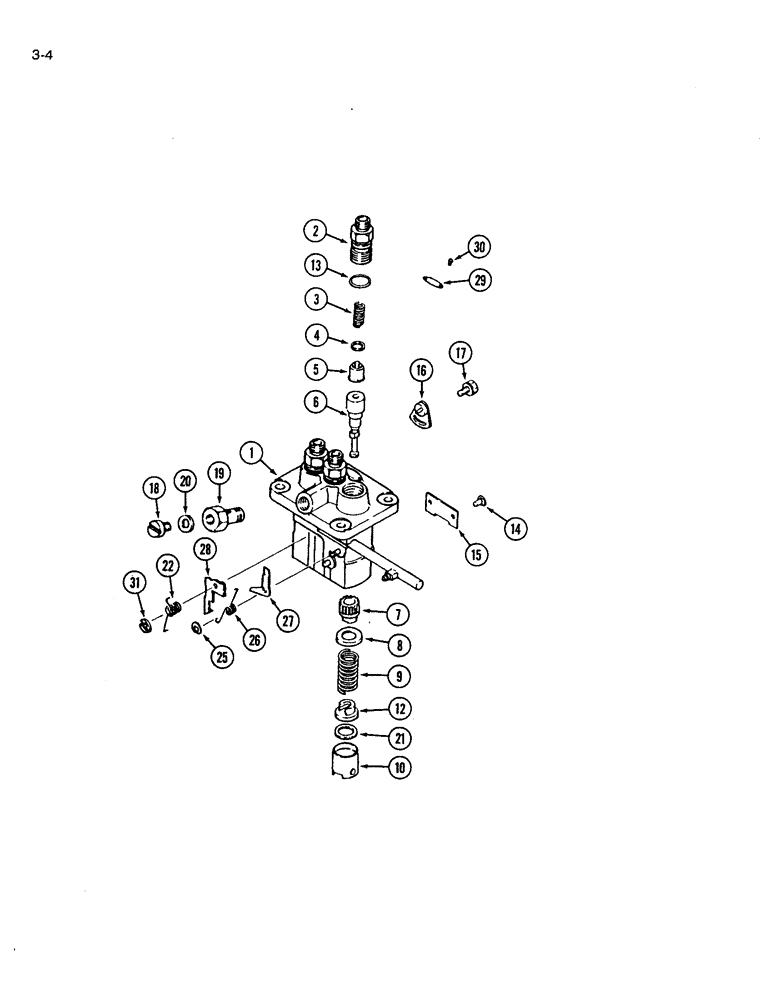 Схема запчастей Case IH 1120 - (3-04) - FUEL INJECTION PUMP (03) - FUEL SYSTEM
