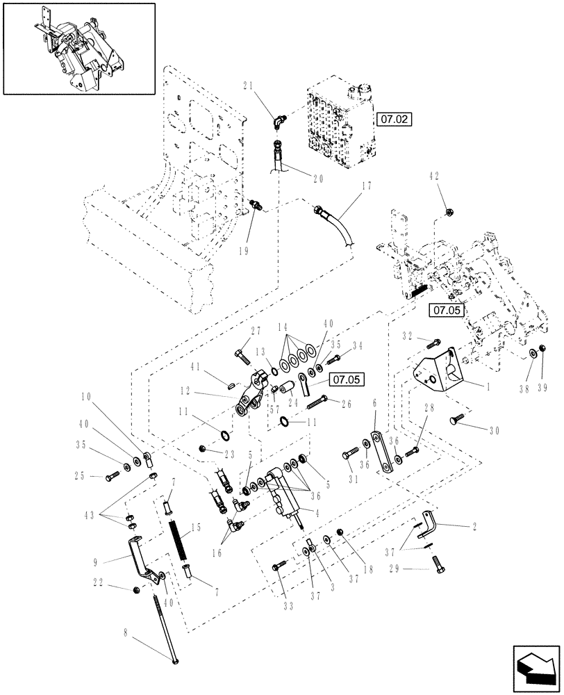 Схема запчастей Case IH WDX1202S - (03.12) - GROUND SPEED SERVO (03) - TRANSMISSION
