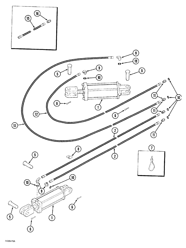 Схема запчастей Case IH 7500 - (08-02) - HYDRAULIC SYSTEM, IN THE FURROW PLOWS WITH HYDRAULIC WIDTH ADJUSTMENT, PRIOR TO P.I.N. JAG0303580 (08) - HYDRAULICS