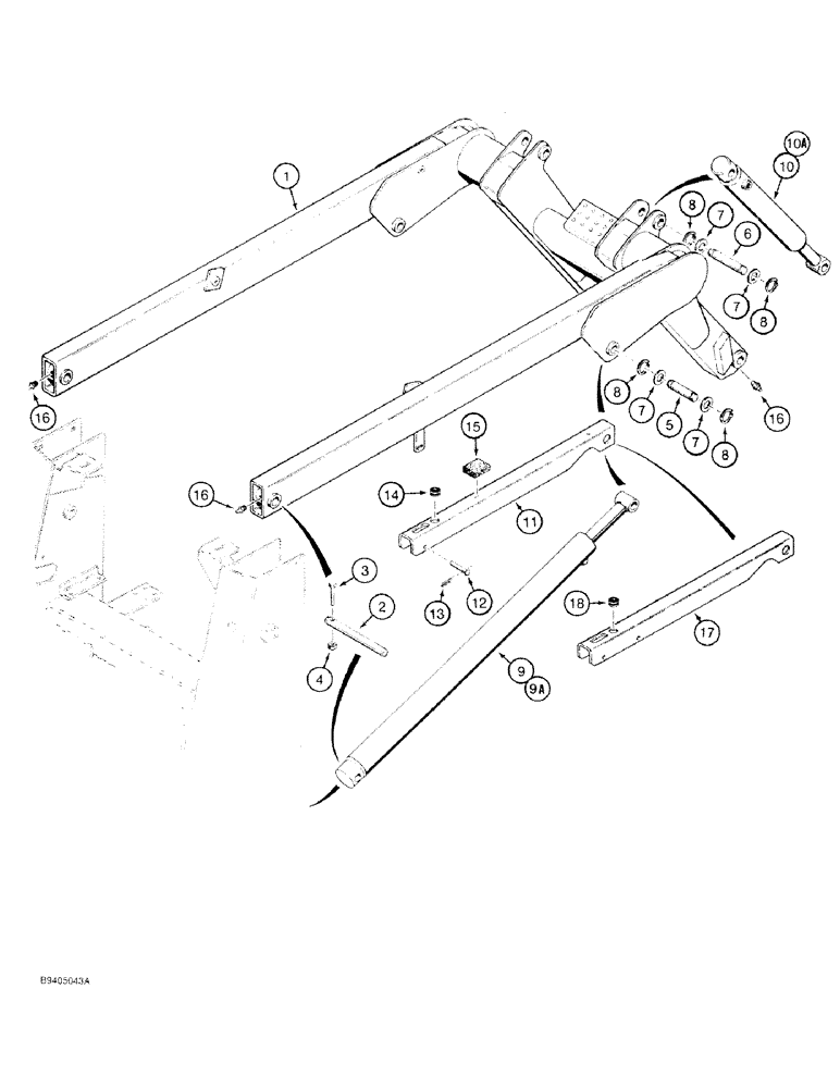 Схема запчастей Case IH 1818 - (9-04) - LOADER LIFT FRAME (09) - CHASSIS/ATTACHMENTS